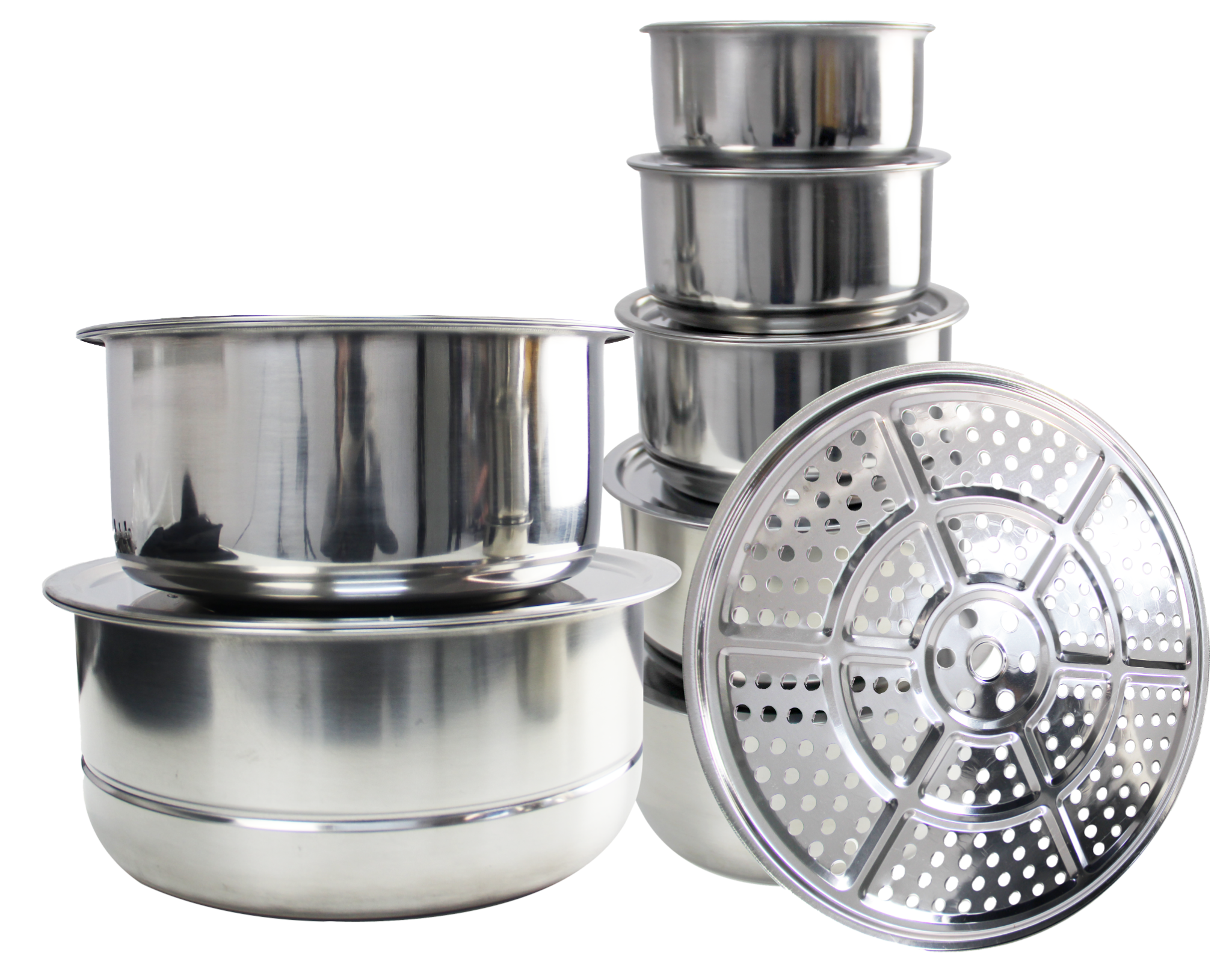 Bộ Nồi Inox 304 7 Món Cao Cấp Fuji Master JM-F33