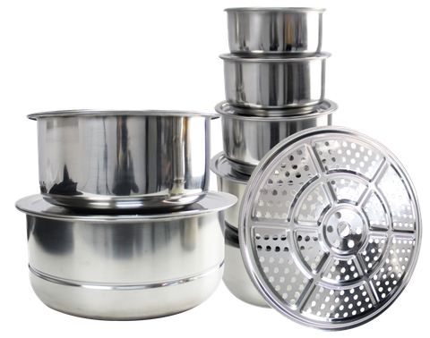 Bộ Nồi Inox 304 7 Món Cao Cấp Fuji Master JM-F33