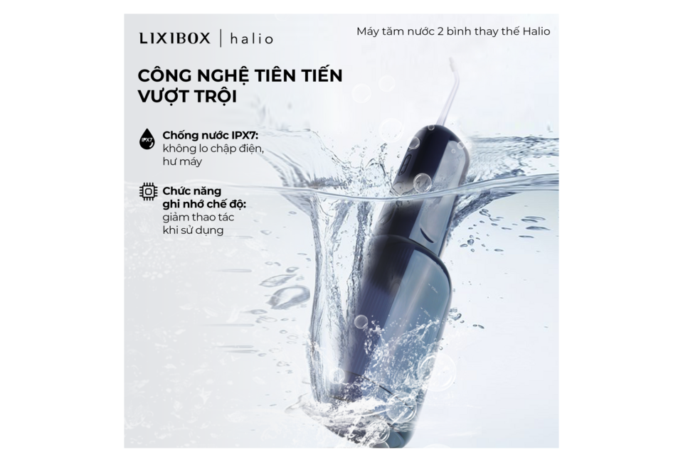 Máy tăm nước Halio UltraClean Express Hydro Floss Blue