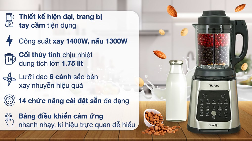 Máy làm sữa hạt sinh tố Tefal BL83SD66 1400W
