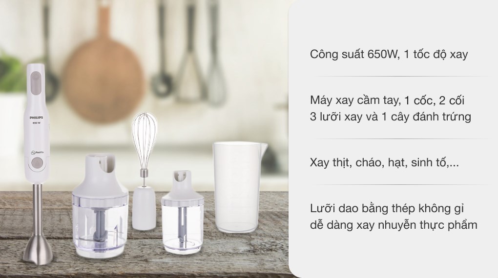 Máy xay sinh tố cầm tay Philips HR2537/00