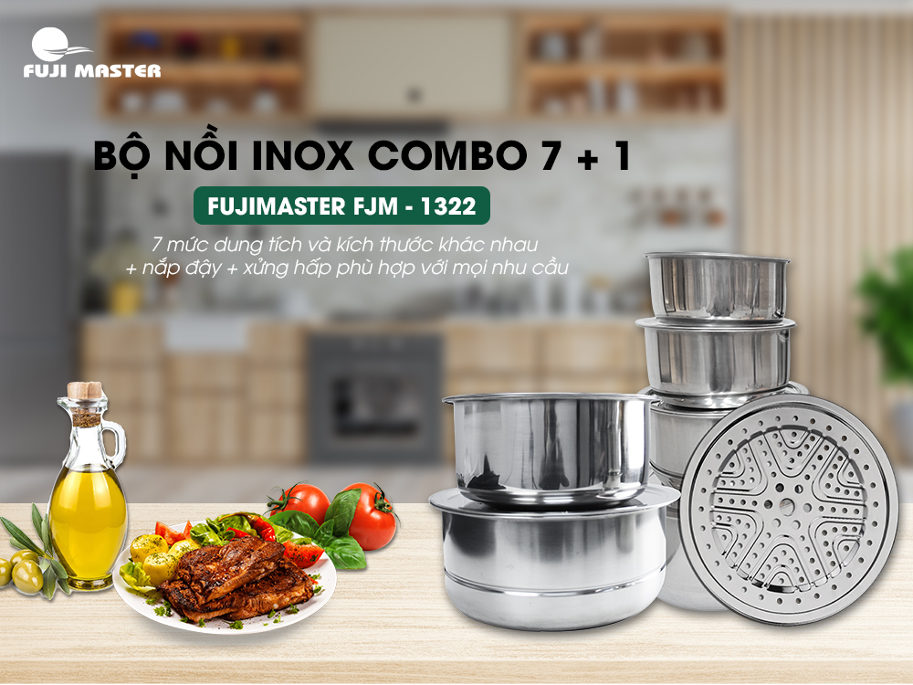 Bộ Nồi Inox Fuji Master FJM-1322