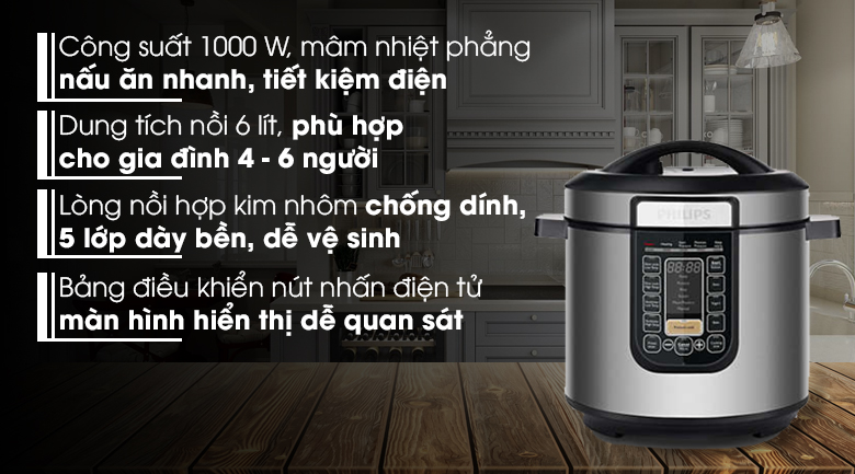 Nồi áp suất điện Philips HD2137/65