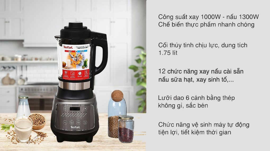 Máy làm sữa hạt sinh tố Tefal BL967B66 1300W