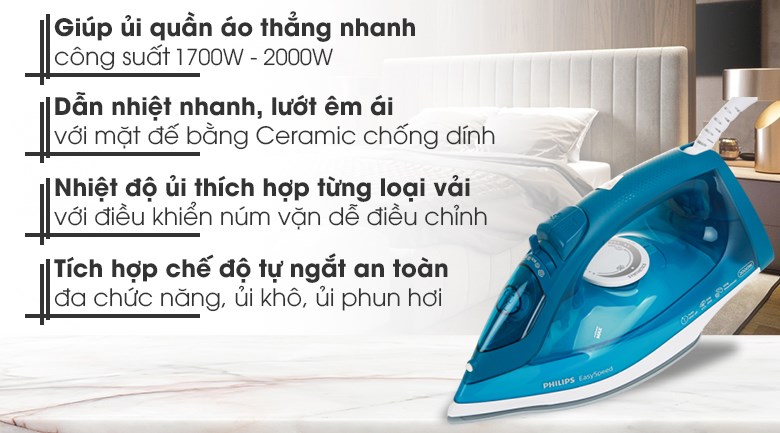 Bàn ủi hơi nước Philips GC1756