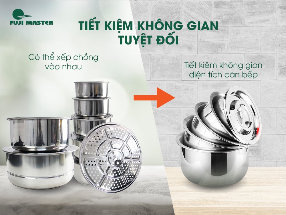 Bộ Nồi Inox Fuji Master FJ-FM13