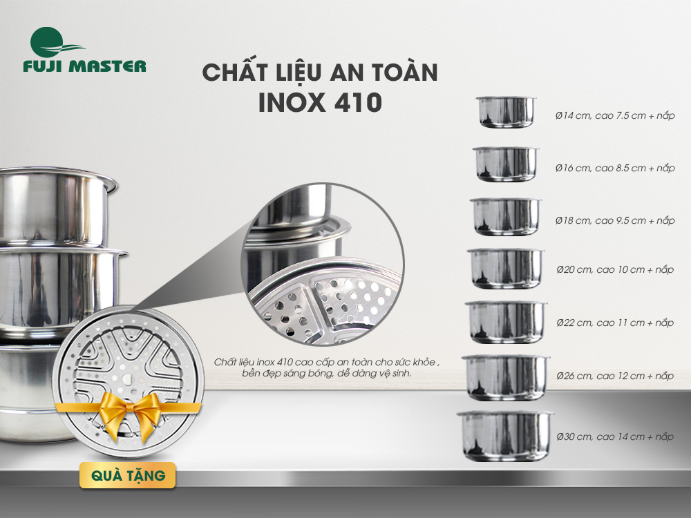 Bộ Nồi Inox Fuji Master FJM-1322
