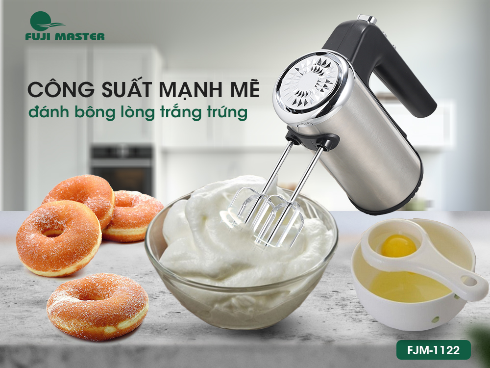 Máy Đánh Trứng Inox Cầm Tay Mini Fuji Master FJM-1122