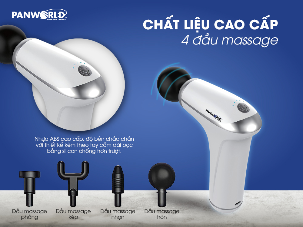 Súng Massage  Cầm Tay Toàn Thân Đa Năng Cao Cấp Panworld PW-3011