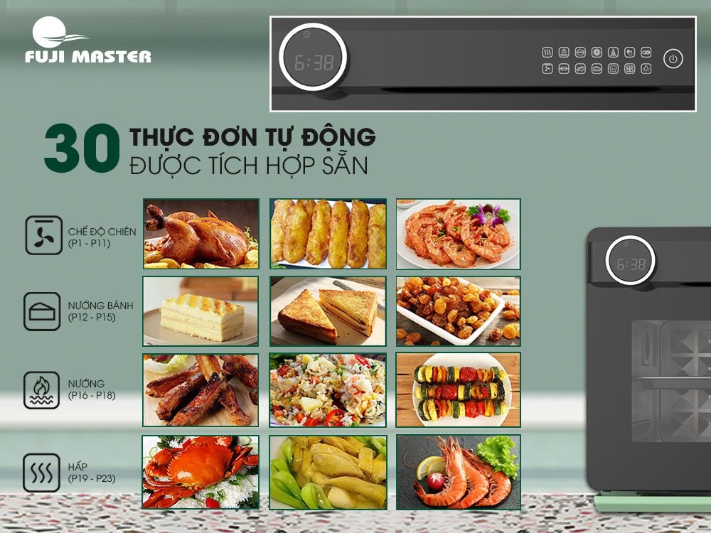 Lò Chiên Không Dầu Hơi Nước Fuji Master FJM-2422