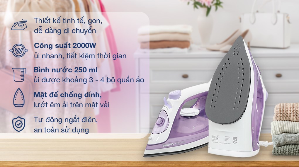 Bàn ủi hơi nước Philips DST1040/30