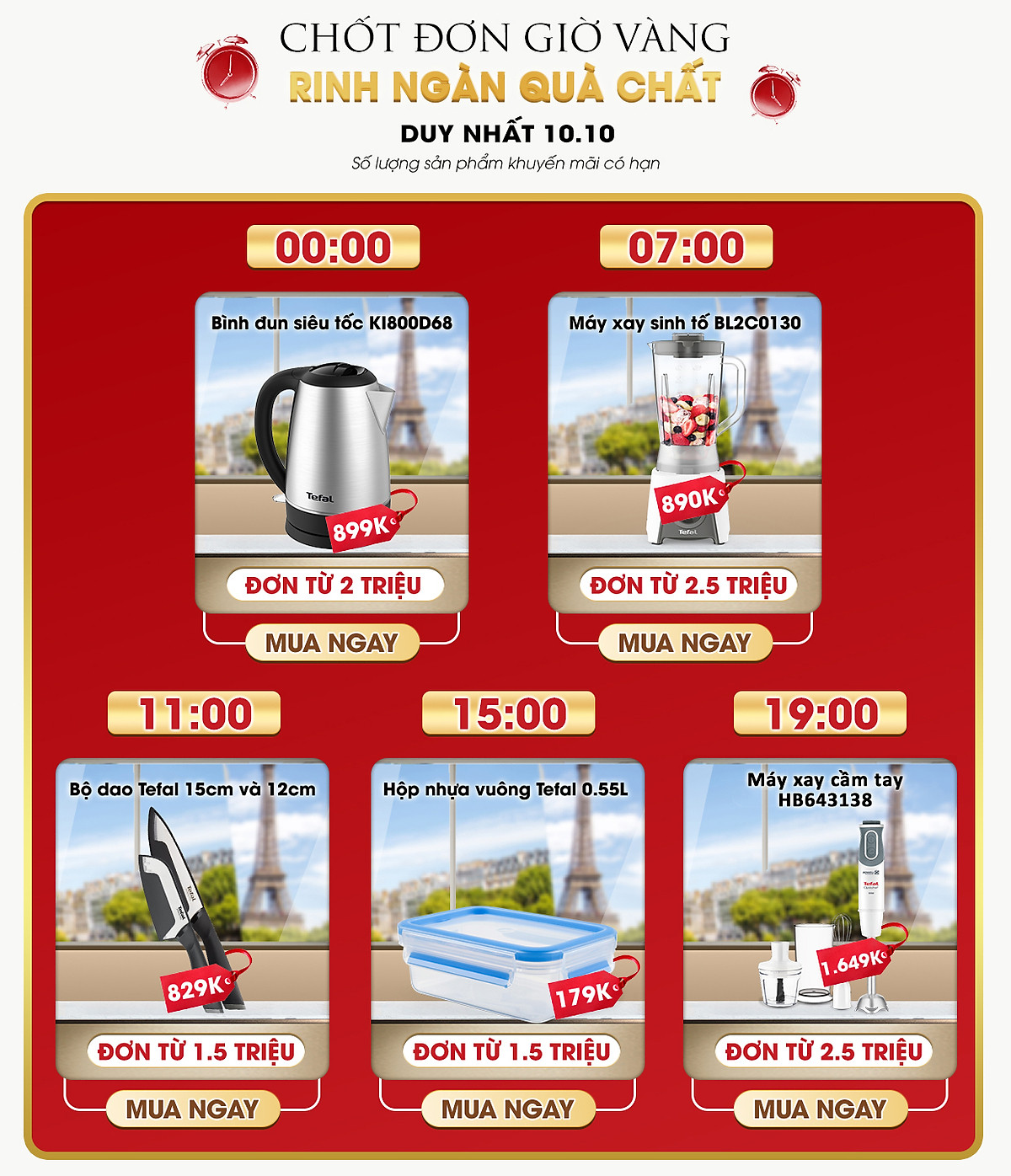 Bình đun siêu tốc 0.8L Tefal BI81252A- Hàng chính hãng