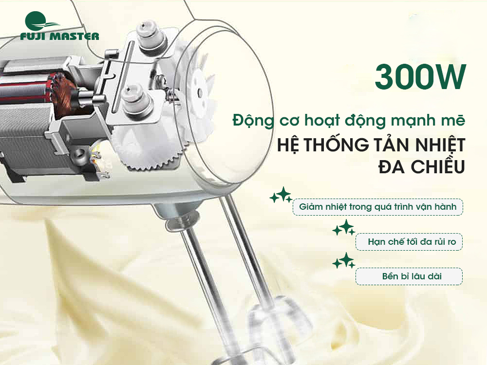 Máy Đánh Trứng Inox Cầm Tay Mini Fuji Master FJM-1122