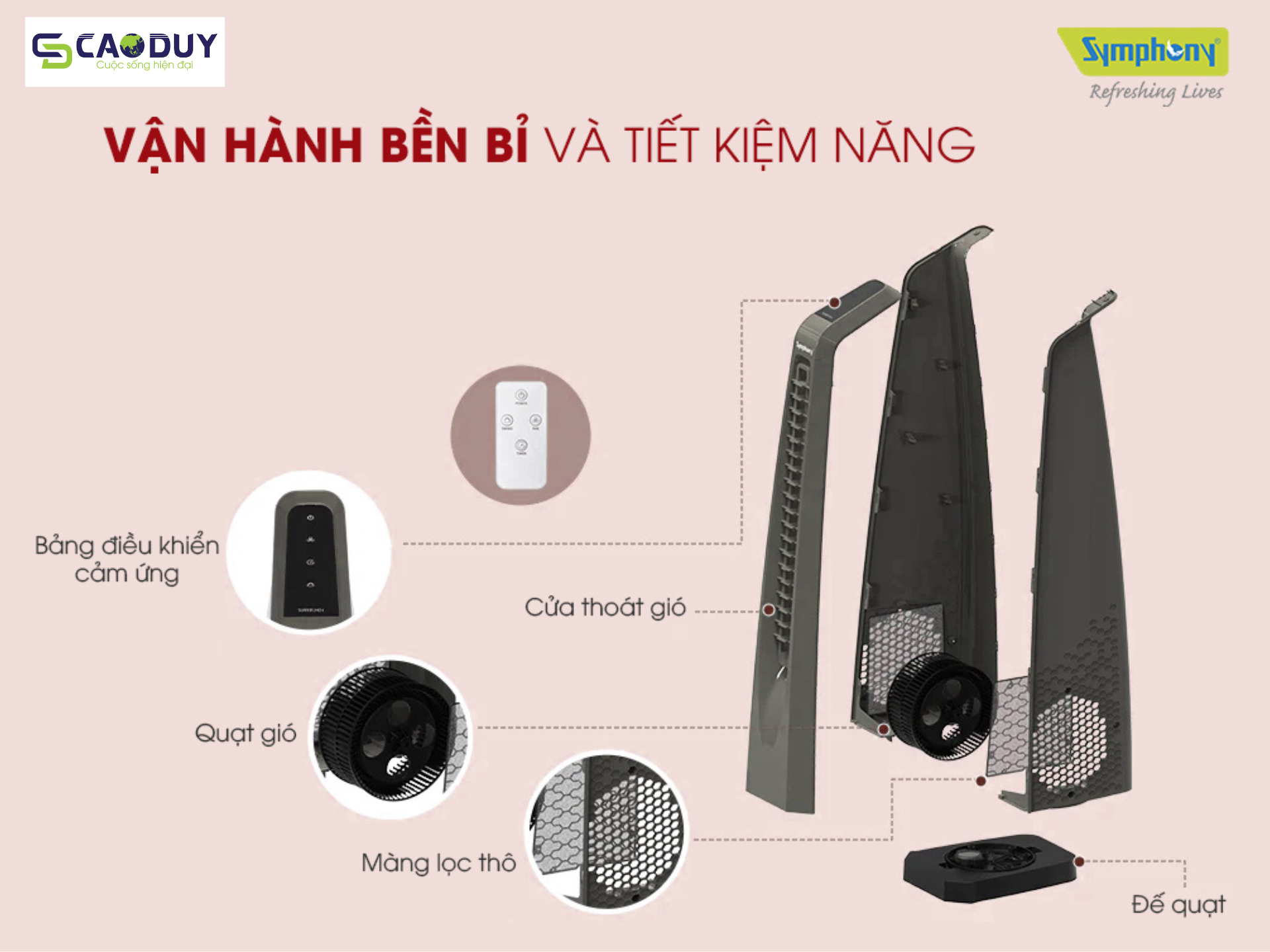 Quạt tháp cao cấp SYMPHONY Surround i-W