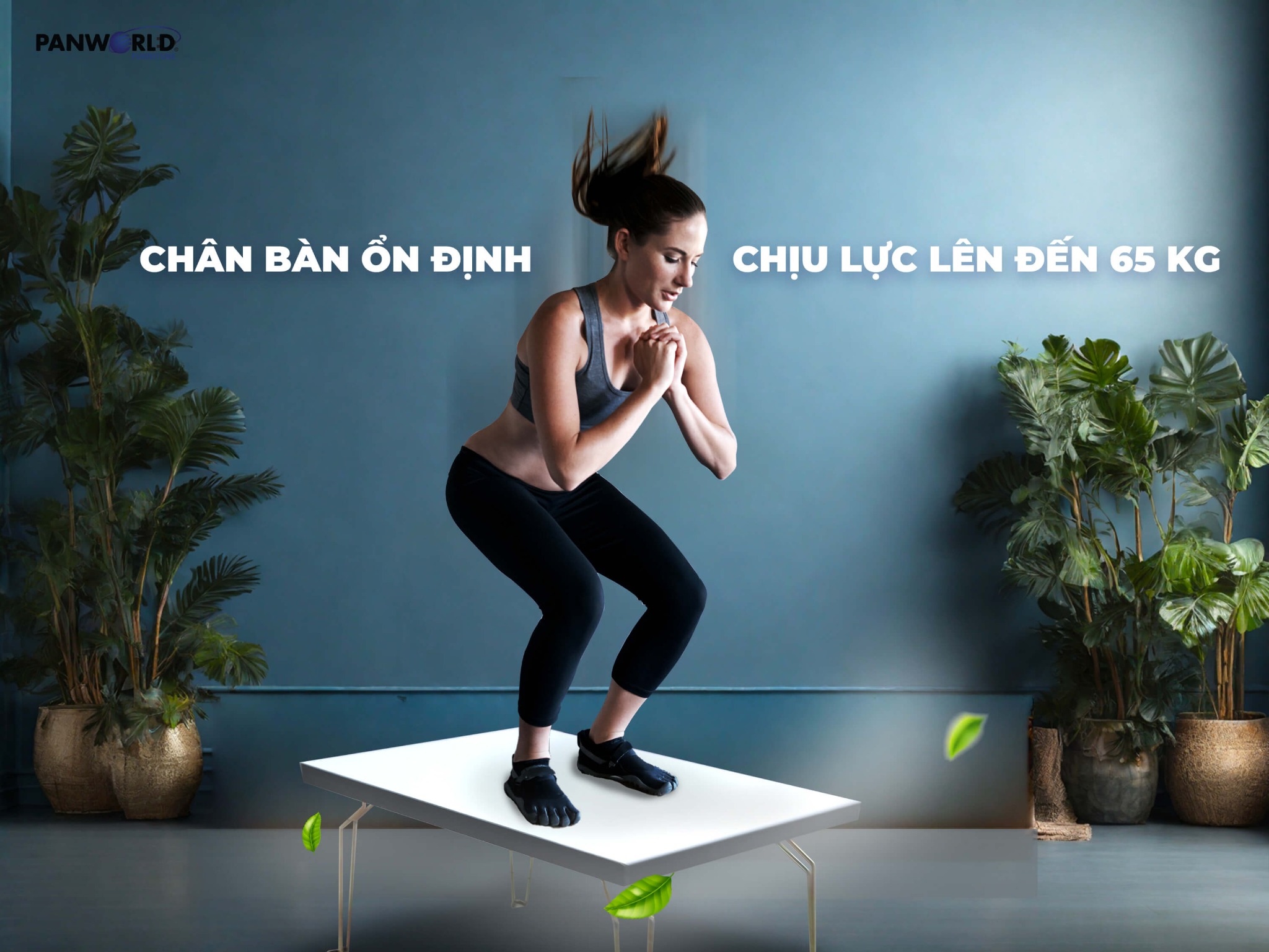 BÀN GỖ CHỮ NHẬT GẤP GỌN PANWORLD PW-64CN