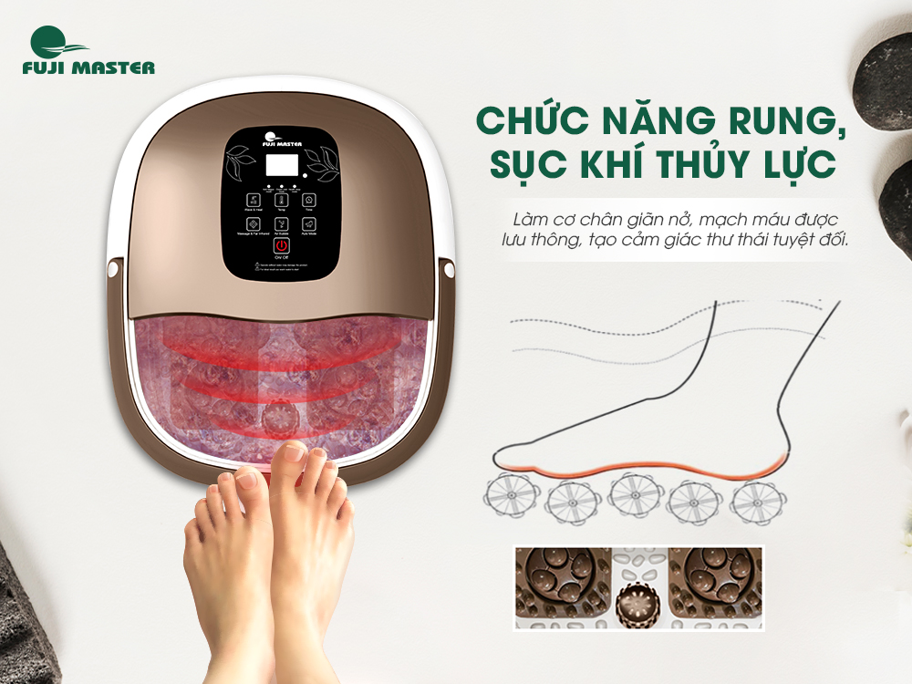 Bồn Ngâm Chân Massage Cao Cấp FJM-2522