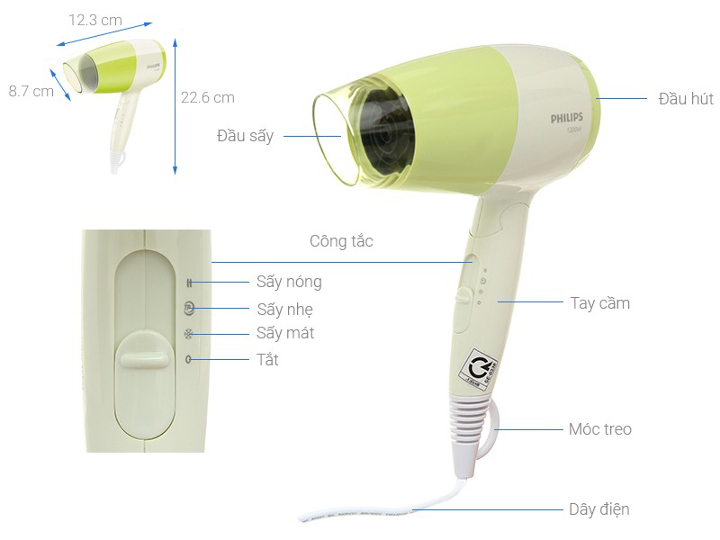 Máy sấy tóc Philips BHC015/00