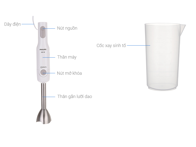 Máy xay sinh tố cầm tay Philips HR2534/00