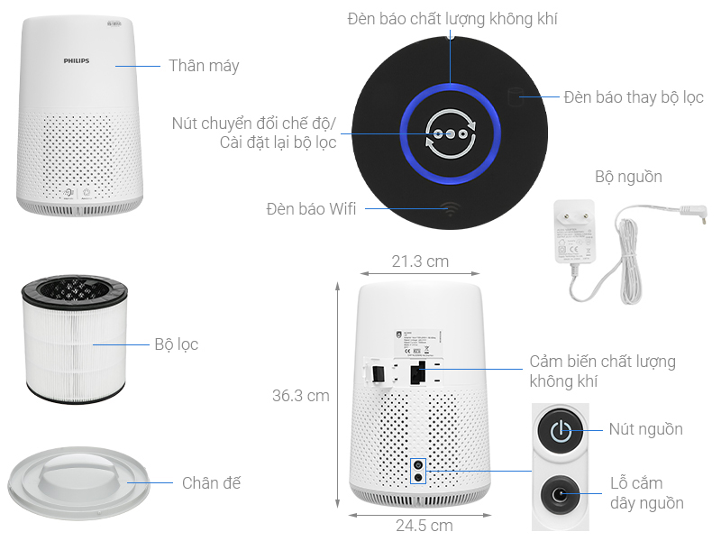 Máy lọc không khí Philips AC0850/20