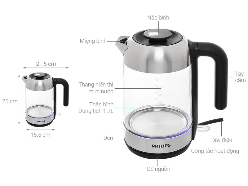 Ấm siêu tốc Philips HD9339