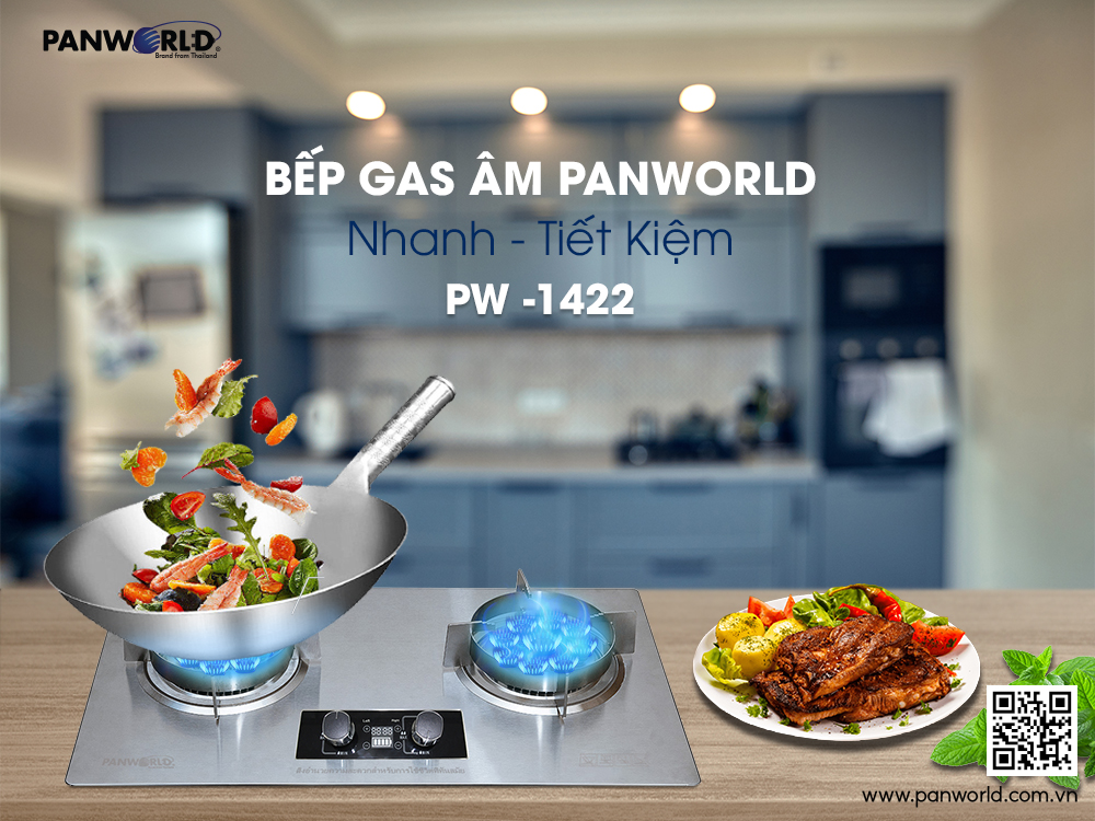 Bếp Gas Âm Hẹn Giờ Panworld PW-1422