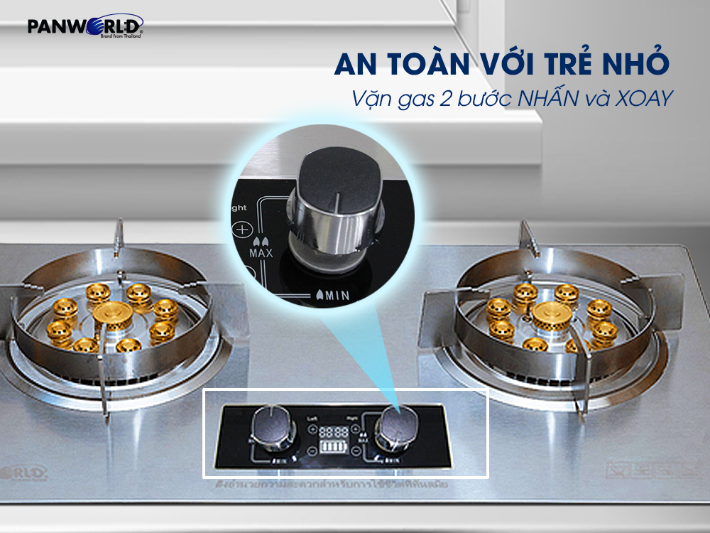 Bếp Gas Âm Hẹn Giờ Panworld PW-1422
