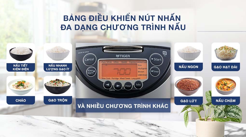 Nồi cơm điện tử cao tần Tiger JKT-D18V
