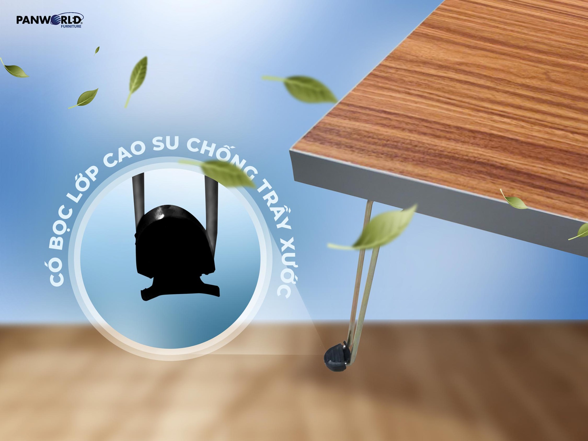 BÀN GỖ CHỮ NHẬT GẤP GỌN PANWORLD PW-64CN