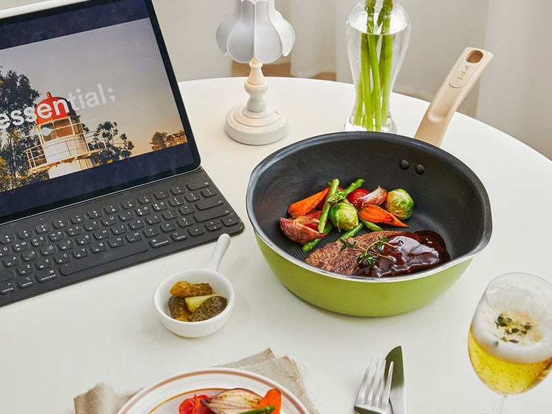 Chảo nồi có nắp Tefal đa năng 3 trong 1 G1652524 xanh bơ