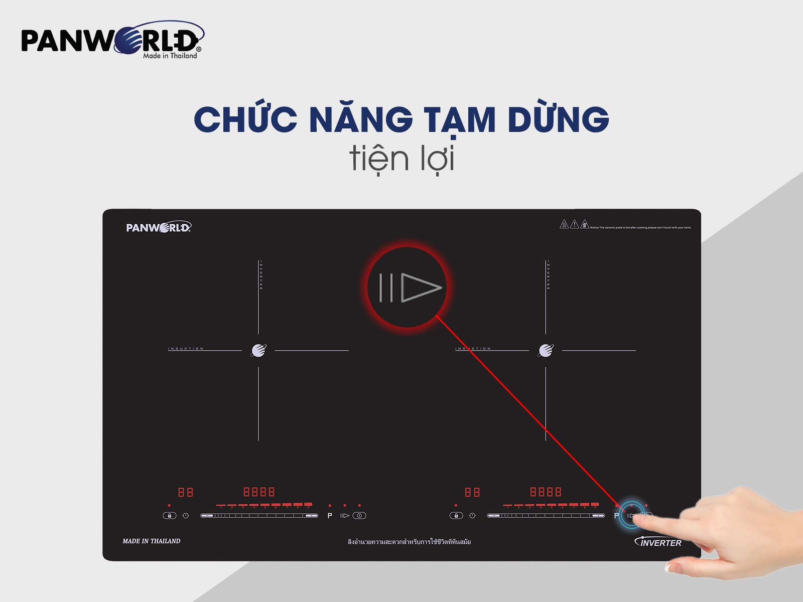 BẾP ĐÔI ĐIỆN TỪ PANWORLD PW-1981