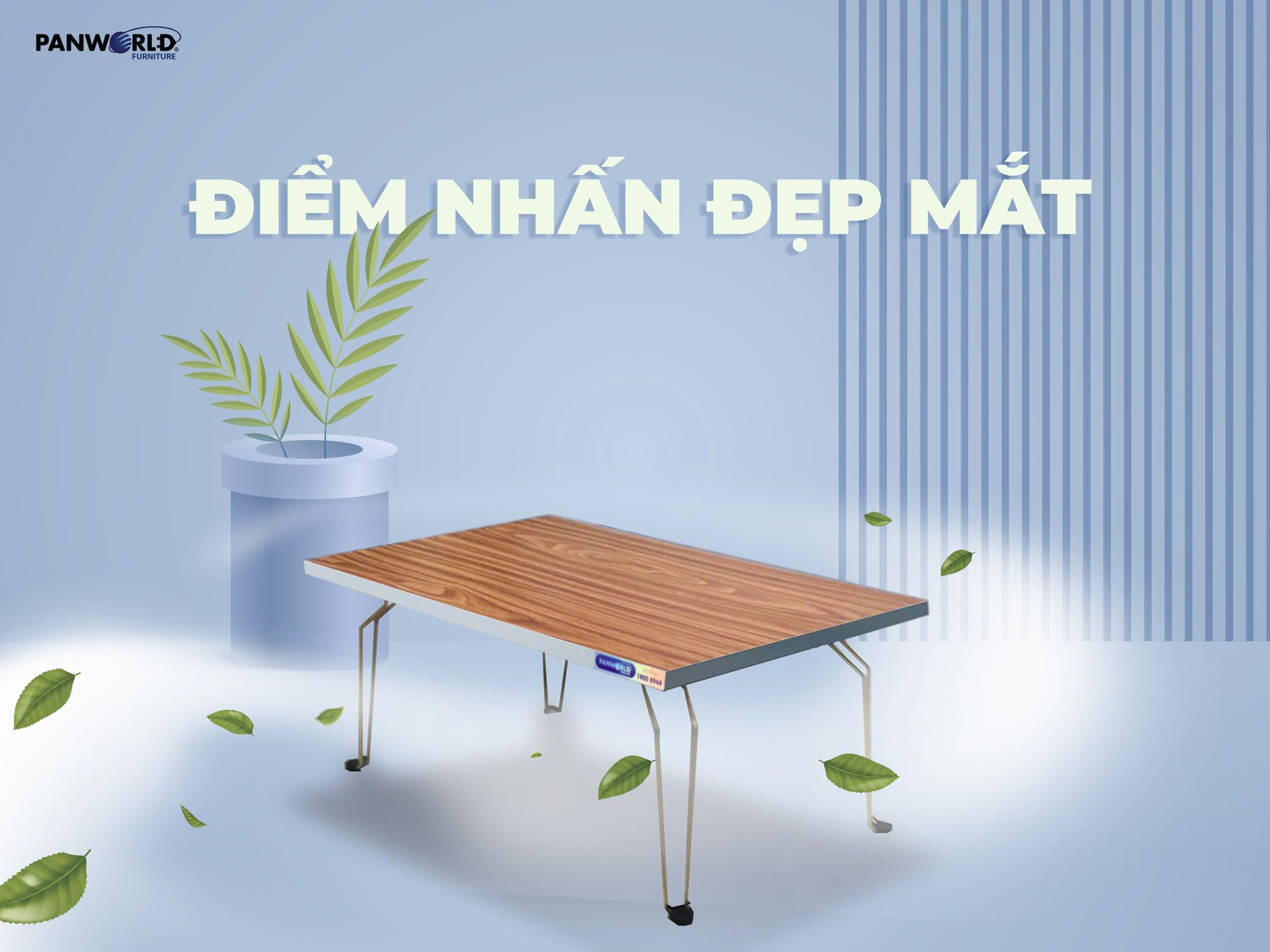 BÀN GỖ CHỮ NHẬT GẤP GỌN PANWORLD PW-64CN