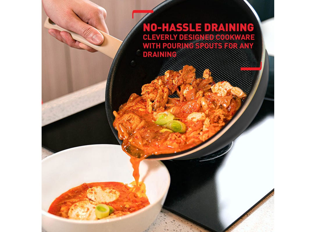 Chảo nồi có nắp Tefal đa năng 3 trong 1 G1662524 đen