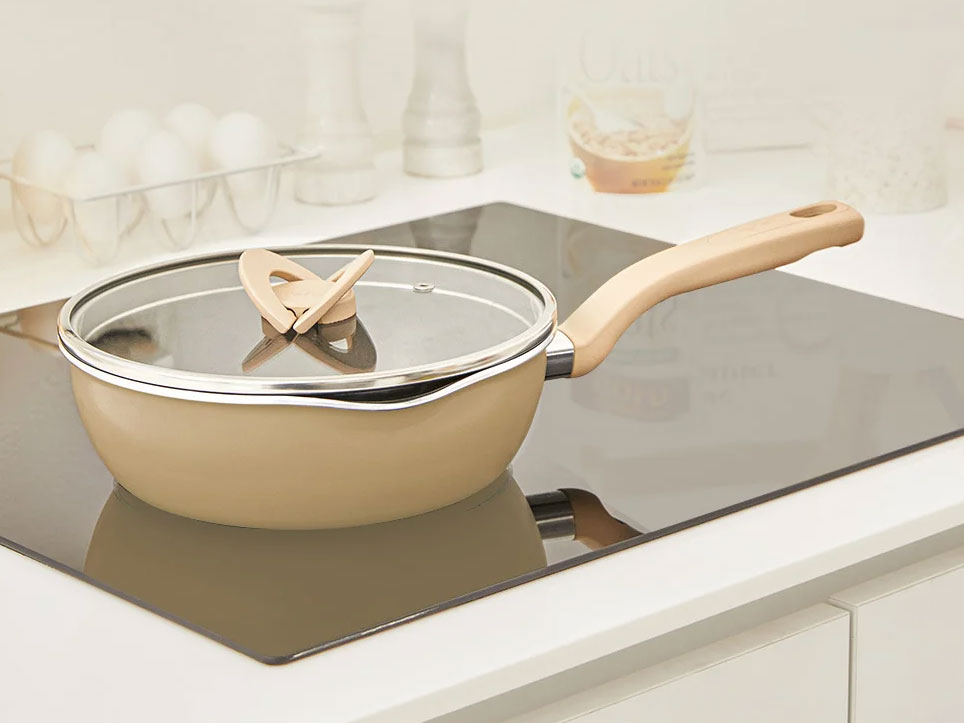 Chảo nồi có nắp Tefal đa năng 3 trong 1 G1672524 vàng vani