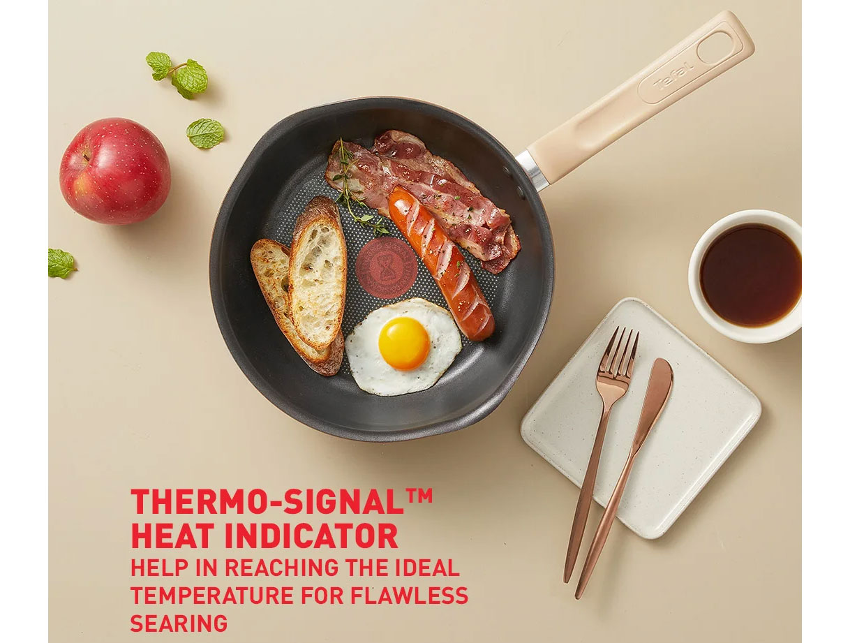 Chảo nồi có nắp Tefal đa năng 3 trong 1 G1672524 vàng vani