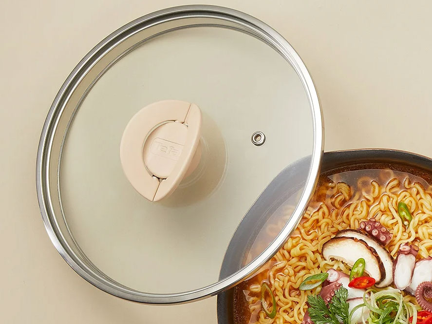 Chảo nồi có nắp Tefal đa năng 3 trong 1 G1672524 vàng vani