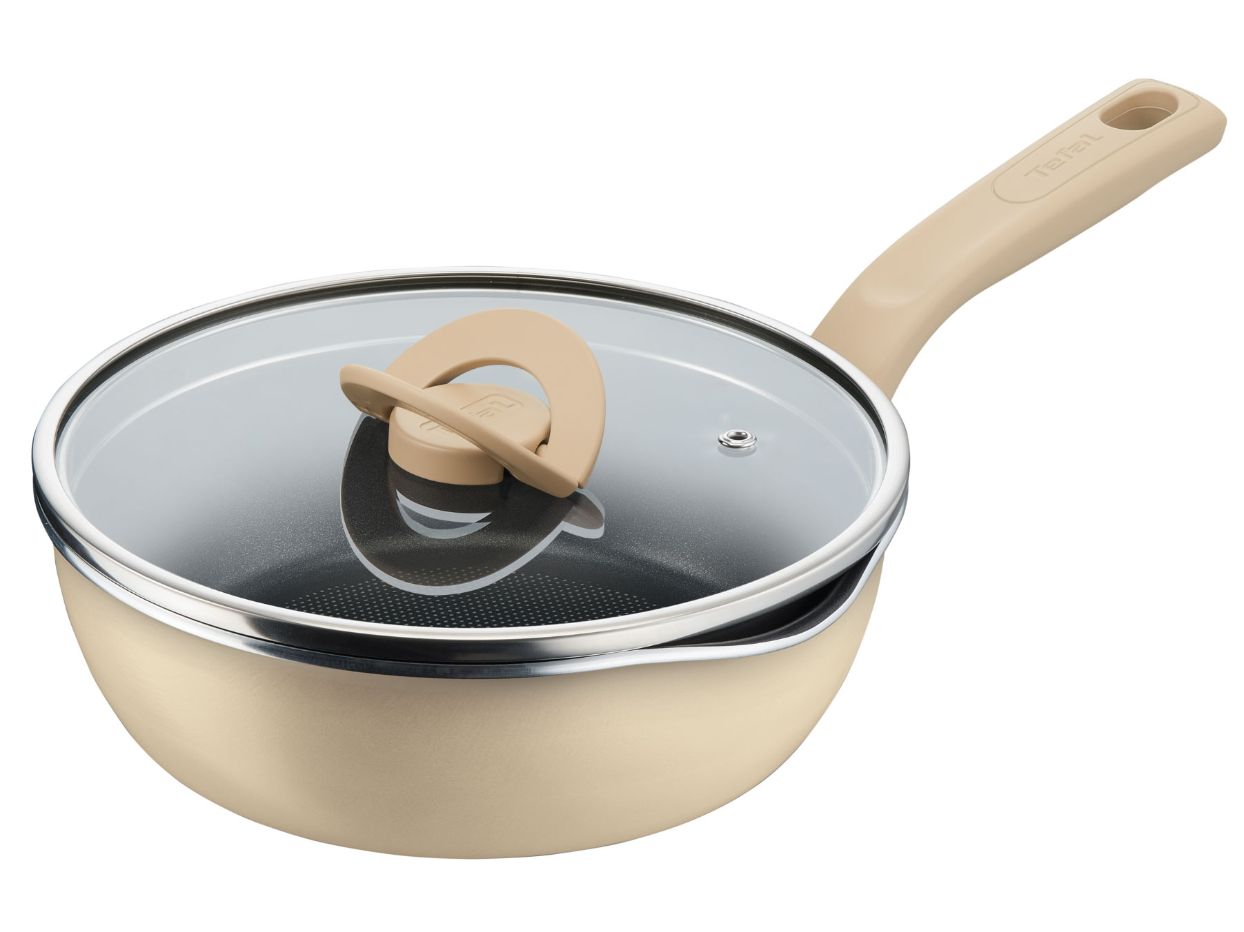 Chảo nồi có nắp Tefal đa năng 3 trong 1 G1672524 vàng vani