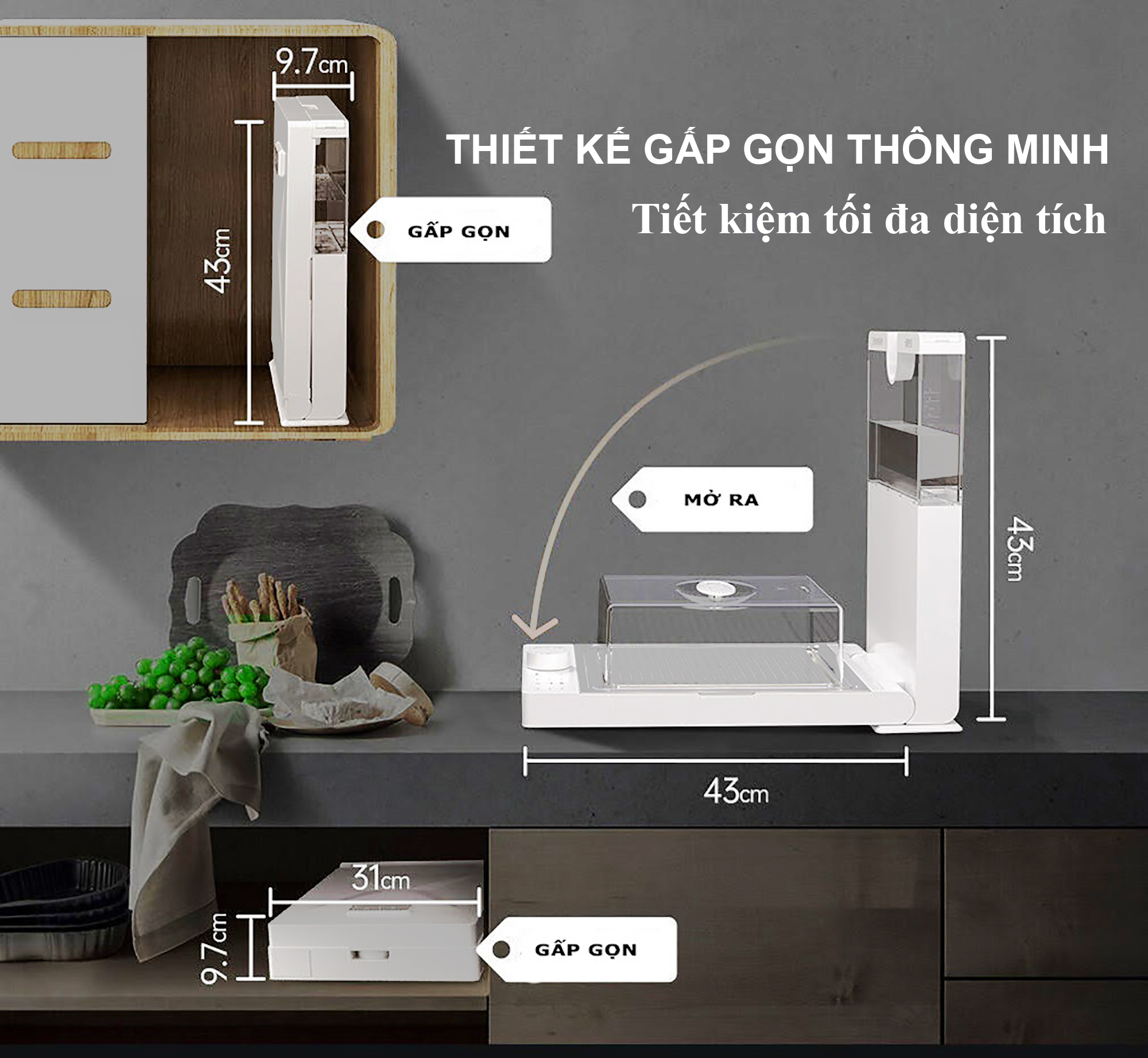 Máy hấp gấp gọn 3 tầng Fuji Master FJM-1602