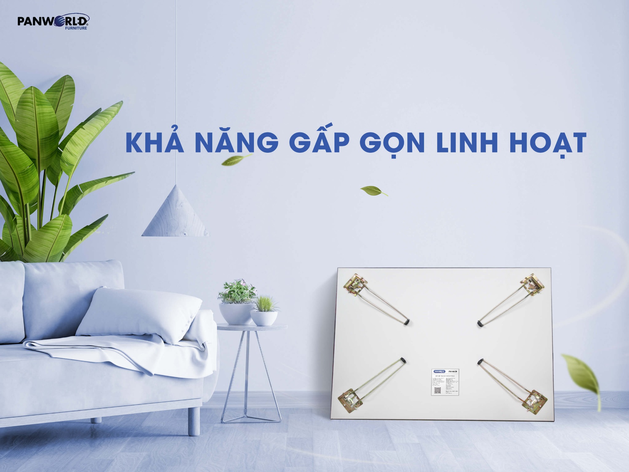 BÀN GỖ CHỮ NHẬT GẤP GỌN NGỒI BỆT PW-86CN