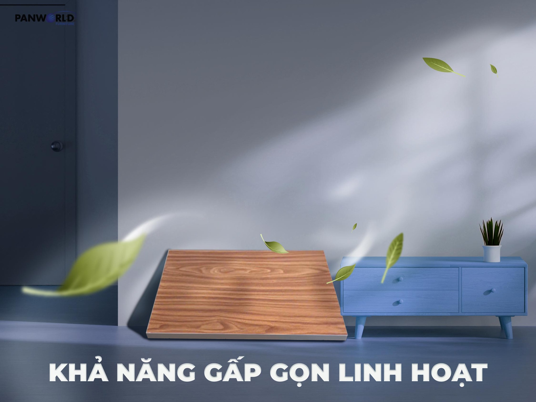 BÀN GỖ CHỮ NHẬT GẤP GỌN PANWORLD PW-64CN