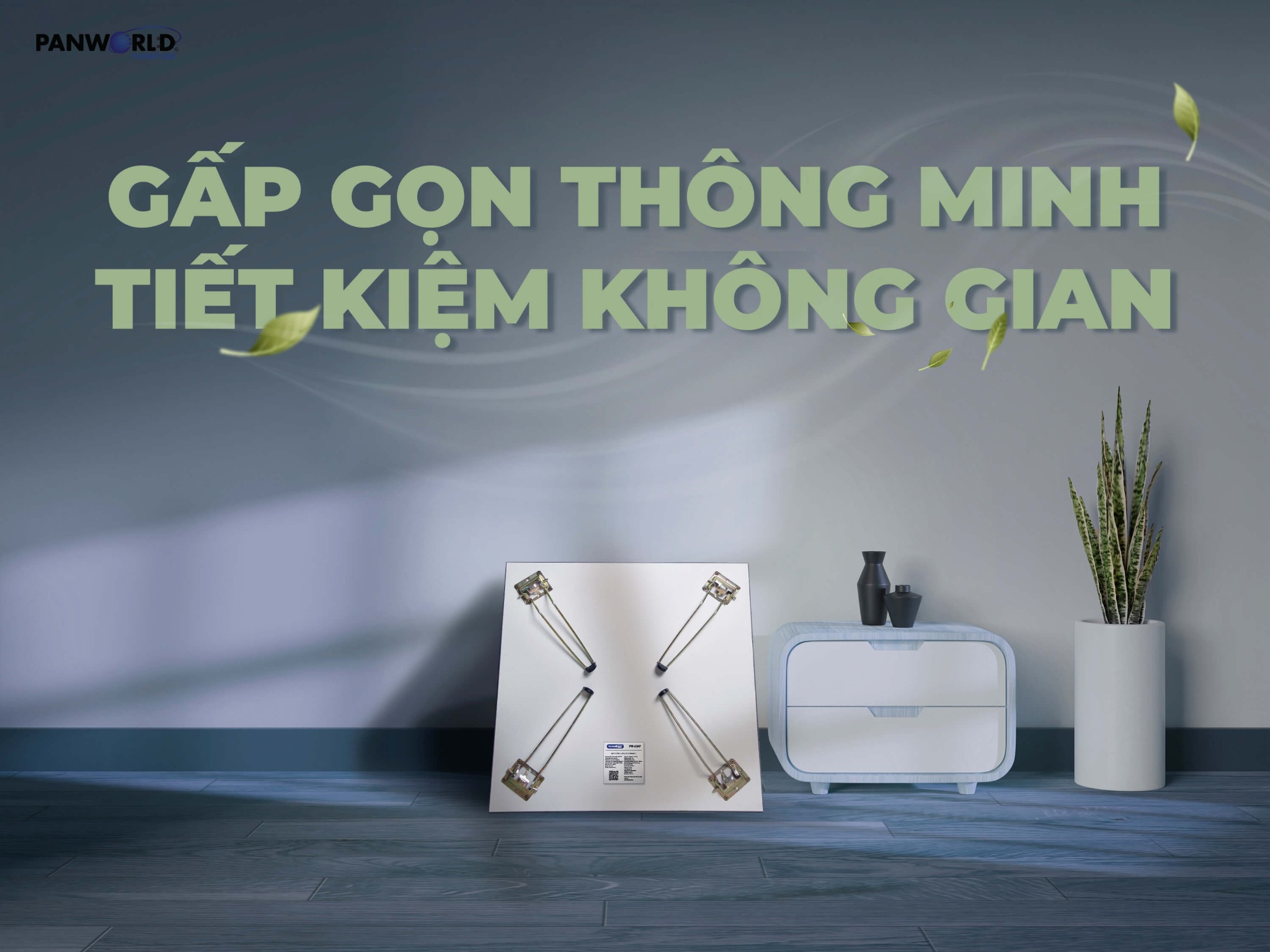 BÀN GỖ VUÔNG GẤP GỌN PANWORLD PW-600V