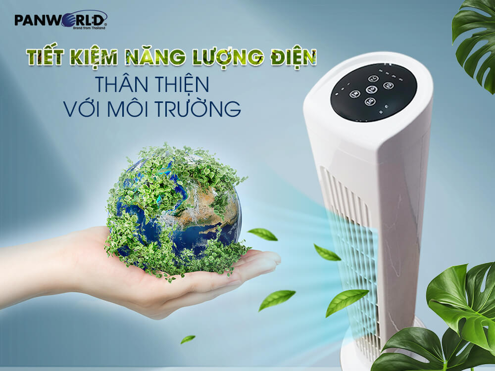 Quạt Tháp Không Cánh Cao Cấp Eco Chill Panworld PW-2213