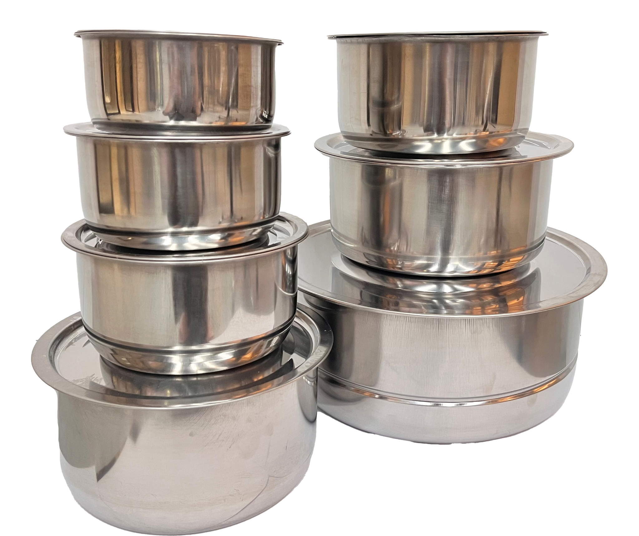 Bộ Nồi Inox 304 7 Món Cao Cấp Fuji Master JM-F33