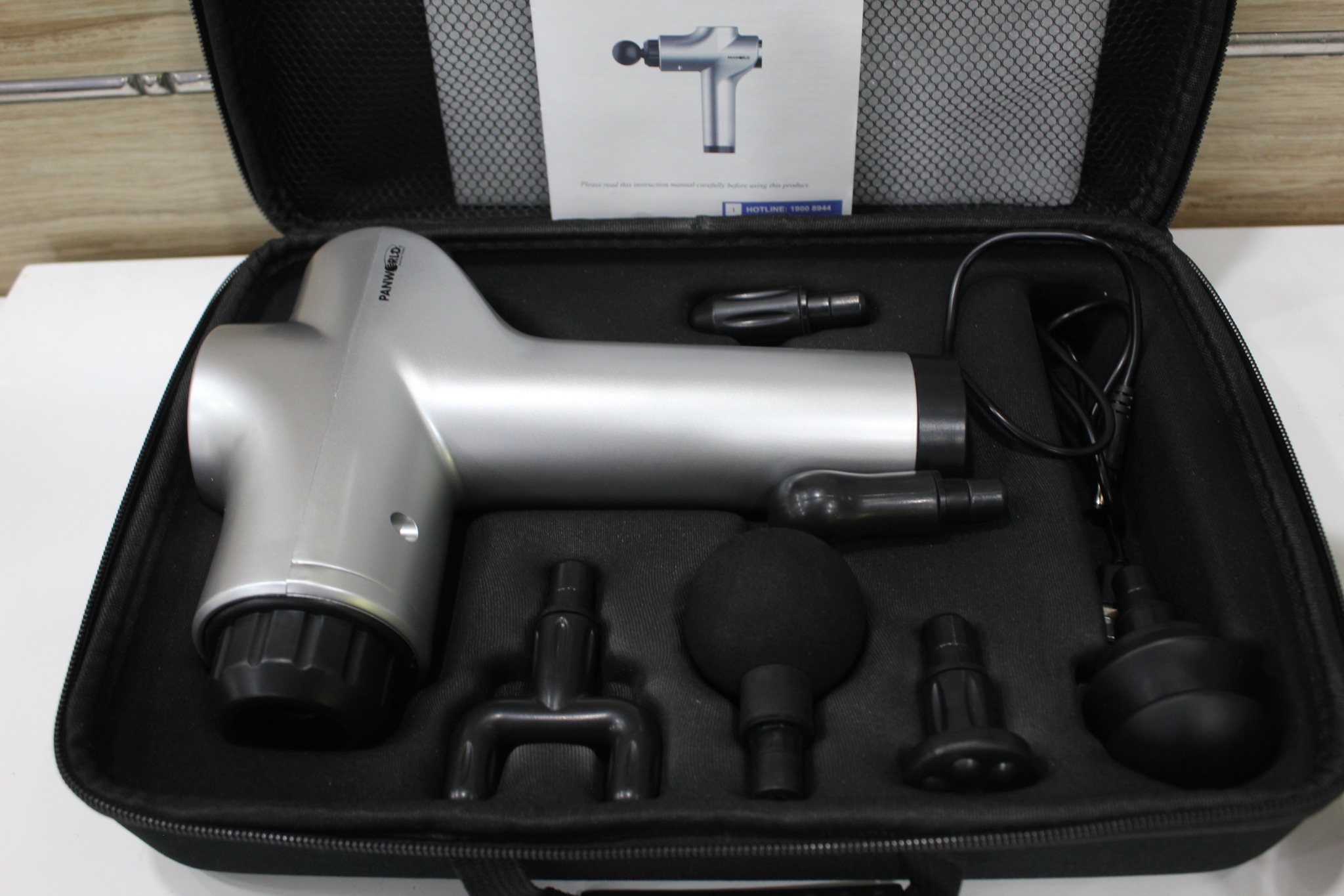 Súng Massage Cầm Tay Toàn Thân Đa Năng Cao Cấp 99 Cấp Độ Panworld PW-3013