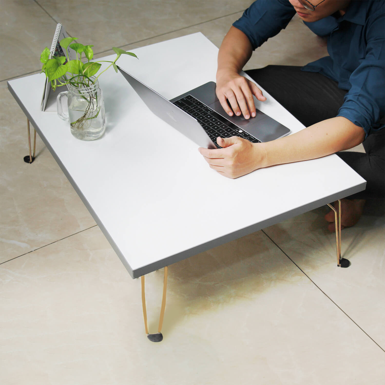 BÀN GỖ CHỮ NHẬT GẤP GỌN NGỒI BỆT PW-86CN