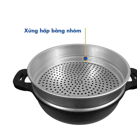 Chảo đá từ 2 quai xửng hấp đa năng KW-32MSI
