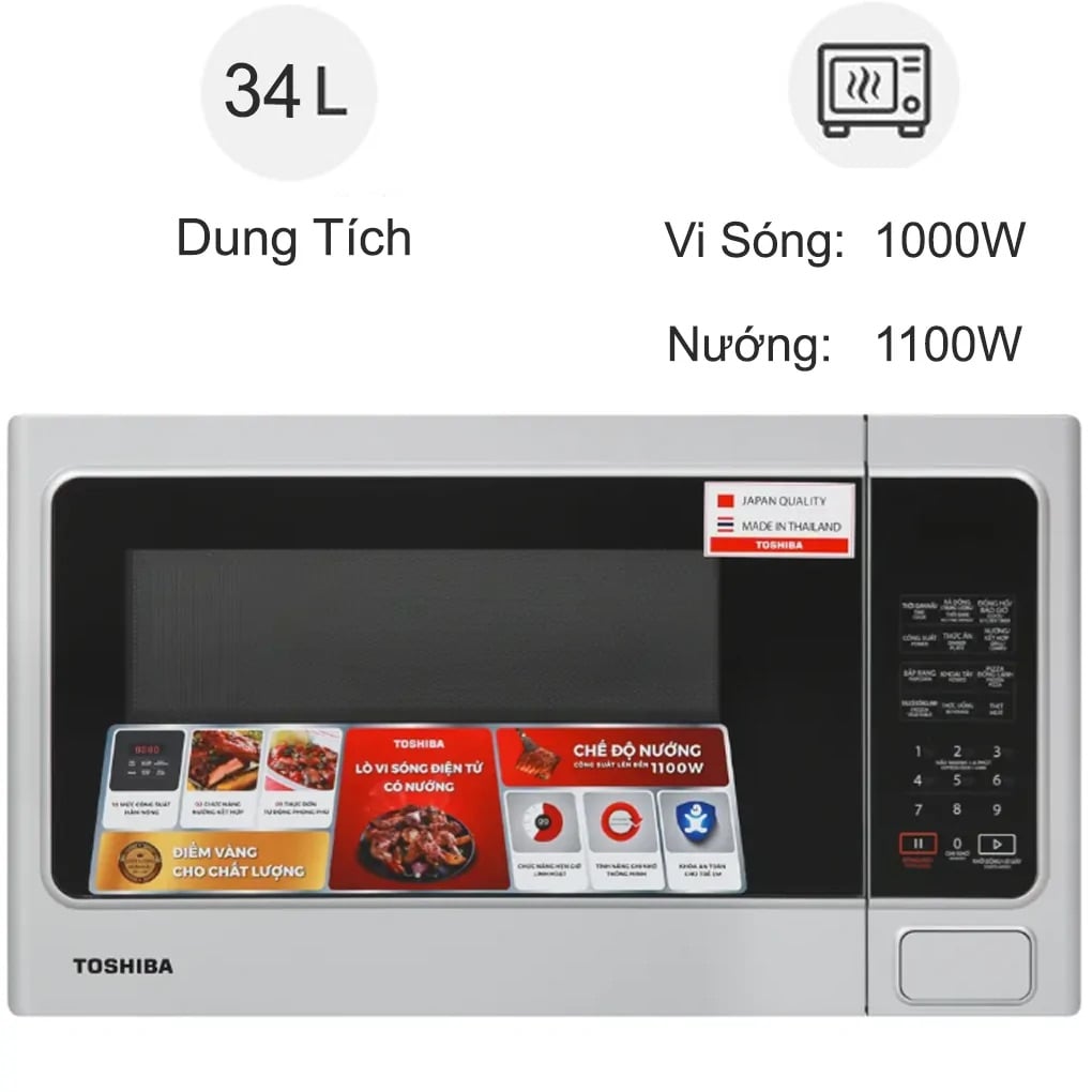 Lò vi sóng có nướng Toshiba ER-SGS34(S1)VN