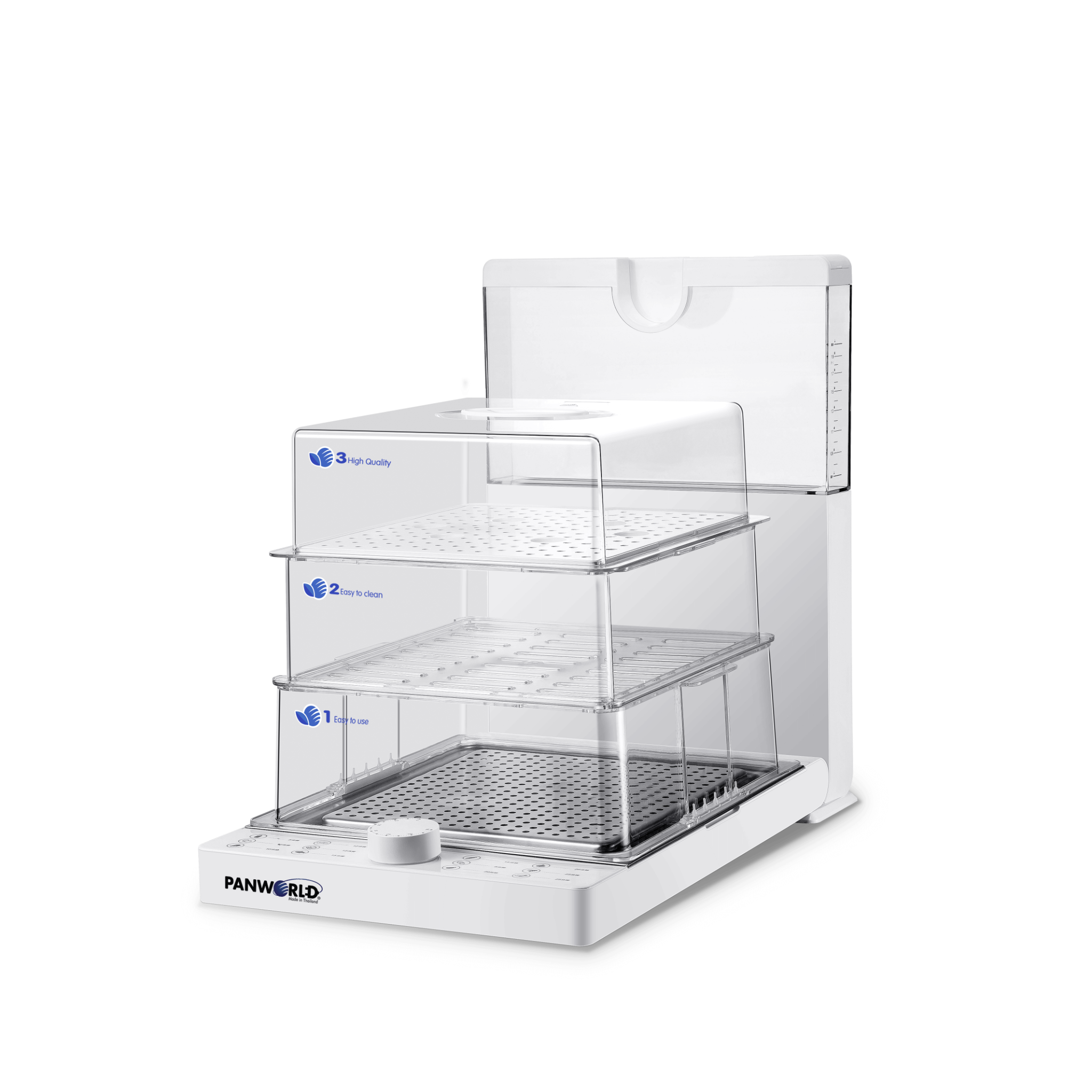 Máy Hấp Điện Gấp Gọn Panworld PW-2311 Bảng Điều Khiển Cơ