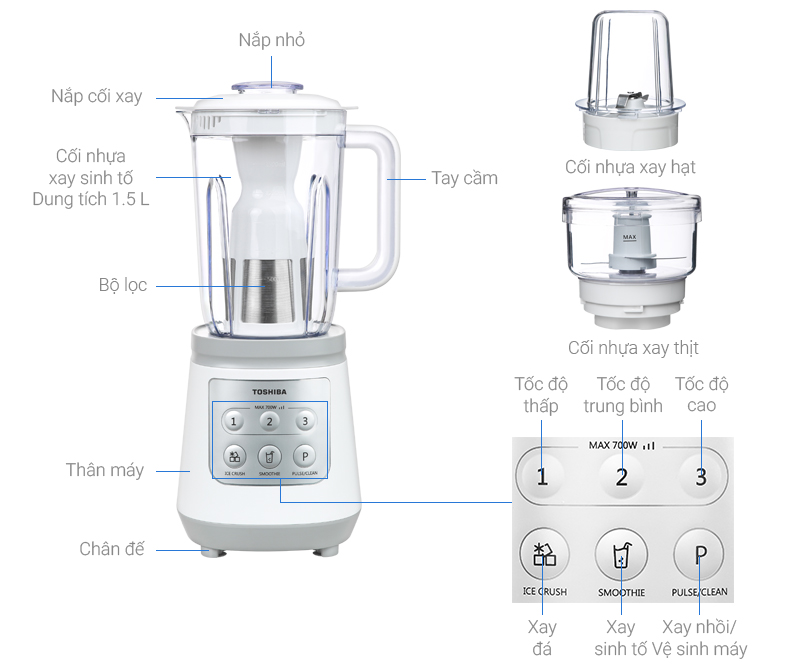 Máy xay sinh tố Toshiba BL-70PR2NV