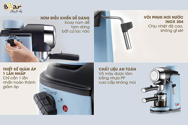 Máy pha cà phê Bear CF-B02V1 - Hàng chính hãng