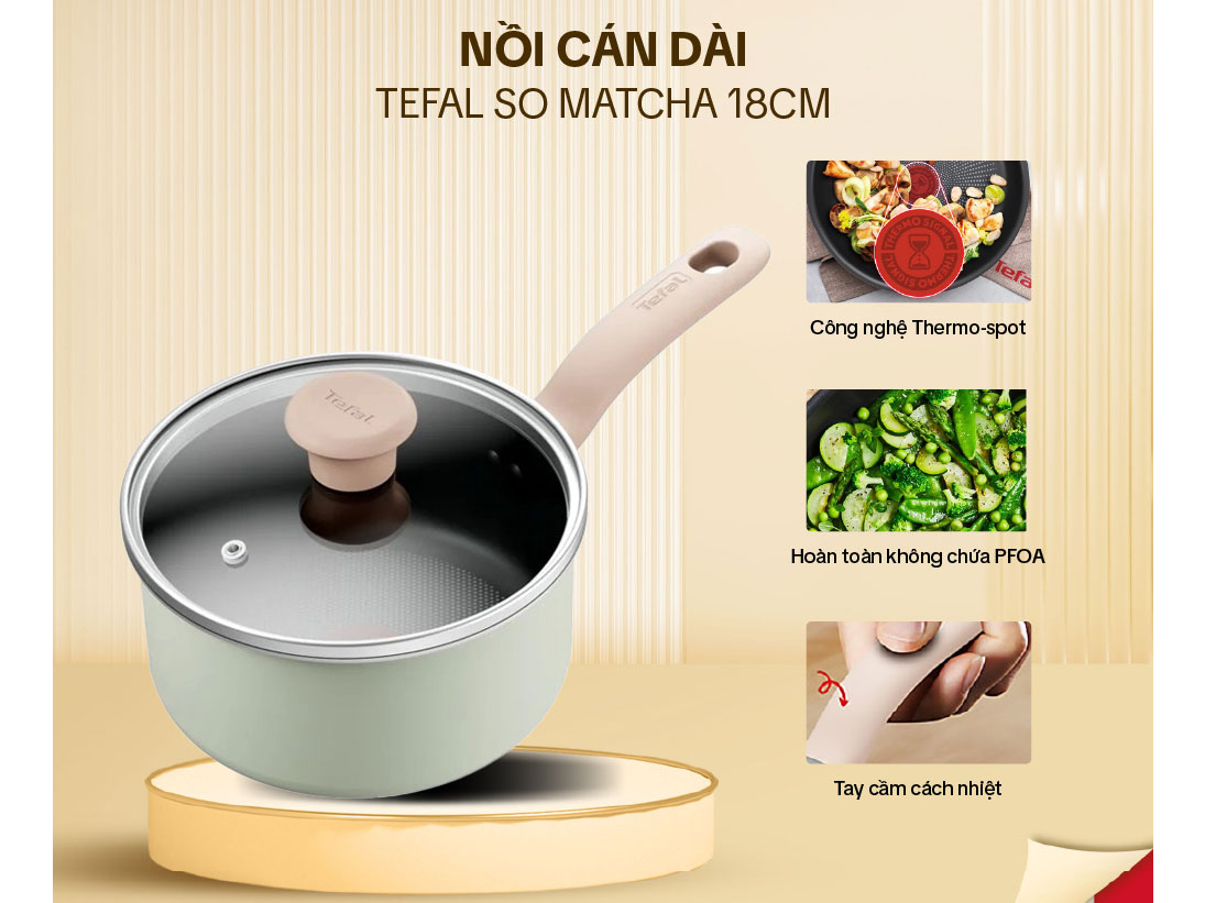 Nồi cán dài/ quánh Tefa So Matcha 18cm (G1792395)